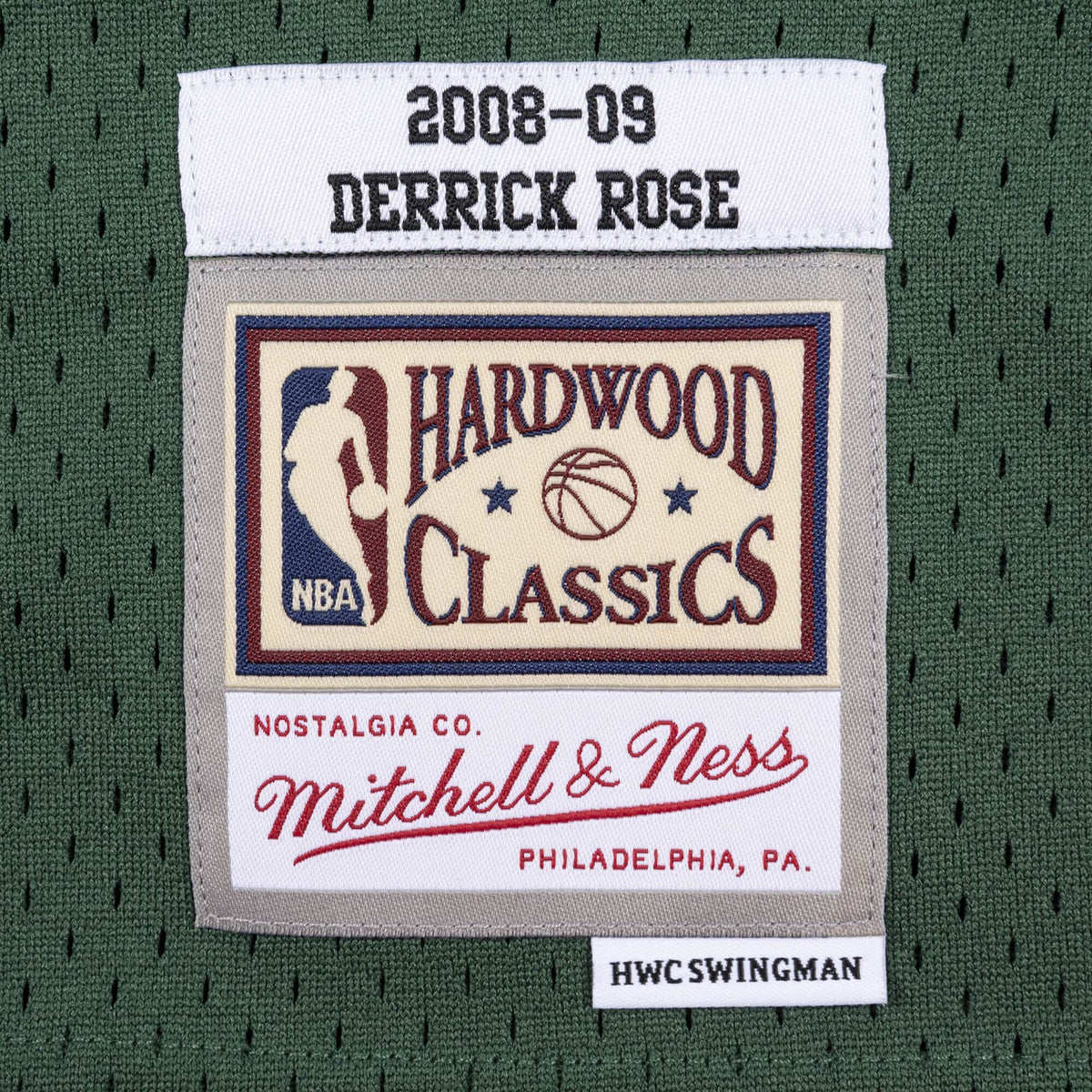Derrick Rose Chicago Bulls NBA Mitchell & Ness Men Dark Green 2008-09 Hardwood Classics Swingman Jersey product image 3,