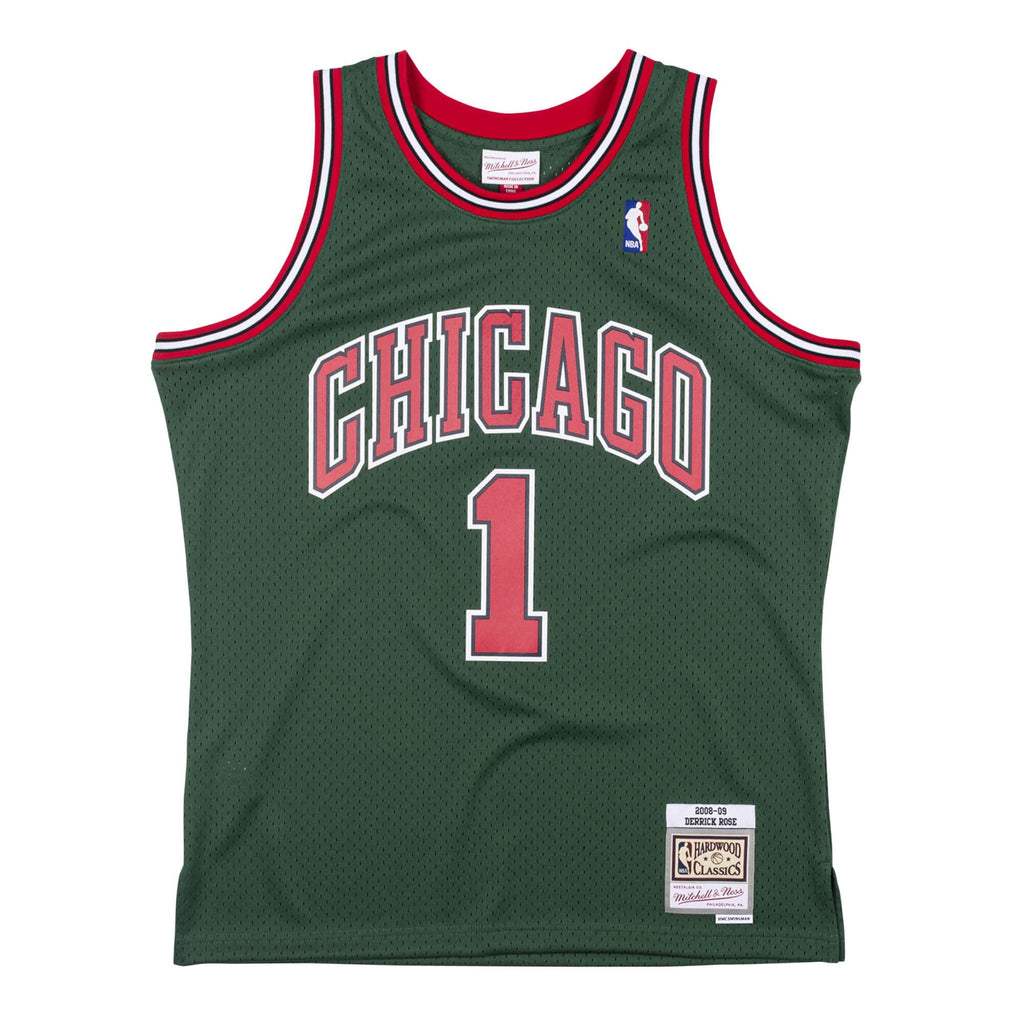 Derrick Rose Chicago Bulls NBA Mitchell & Ness Men Dark Green 2008-09 Hardwood Classics Swingman Jersey product image 2,
