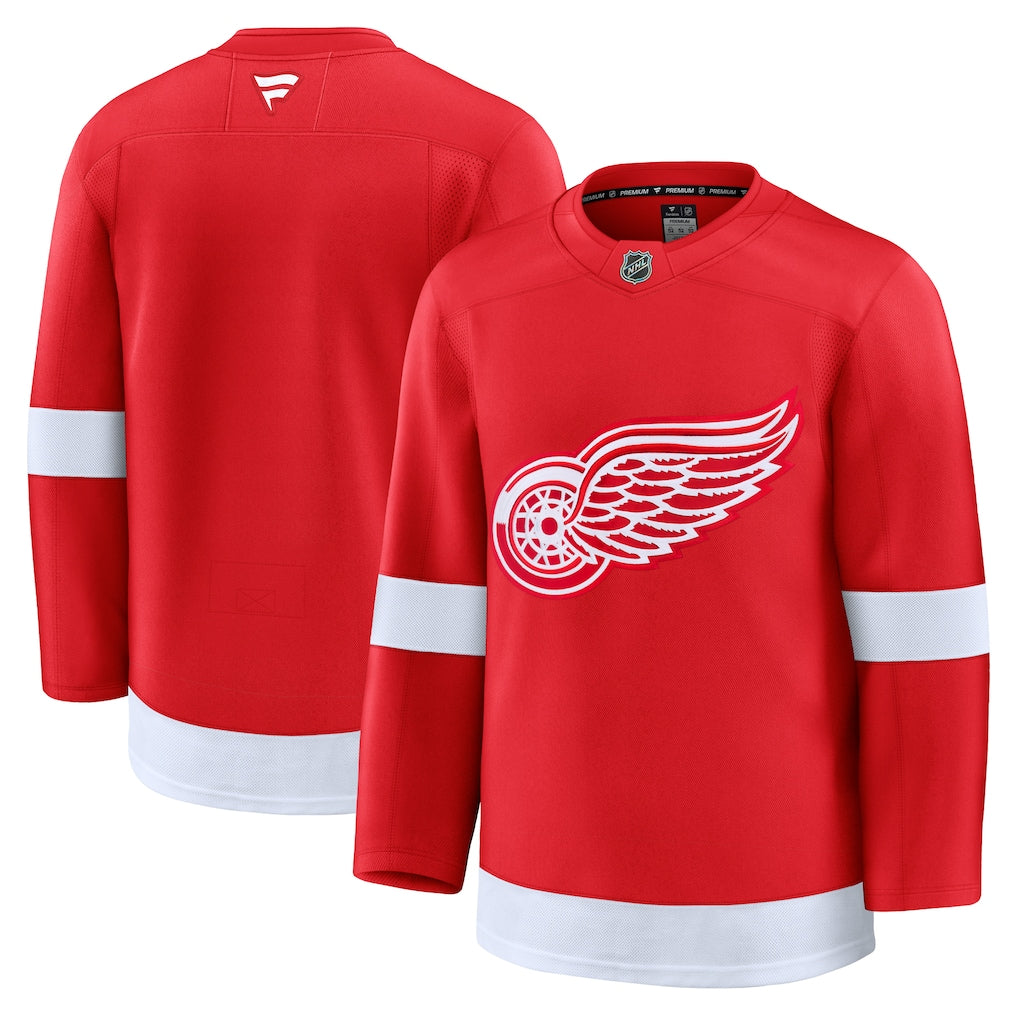 Detroit Red Wings NHL Fanatics Branded Men Red Home Premium Jersey product image 3, provided for visual reference and