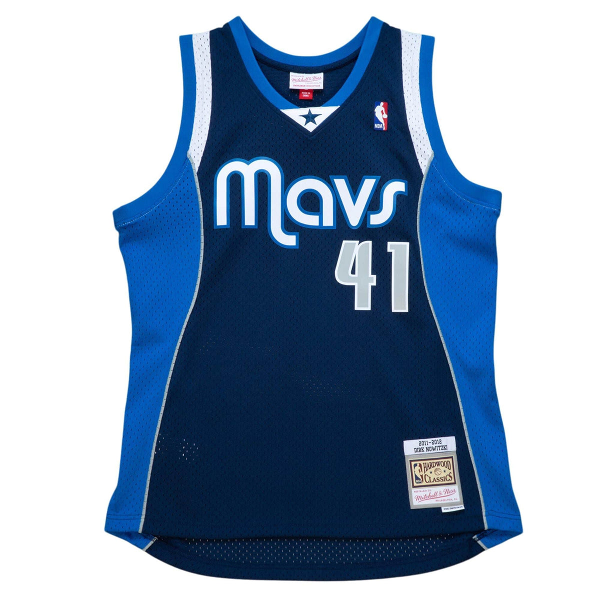 Dirk Nowitzki Dallas Mavericks NBA Mitchell & Ness Men Navy 2011-12 Hardwood Classics Swingman Jersey product image 2,