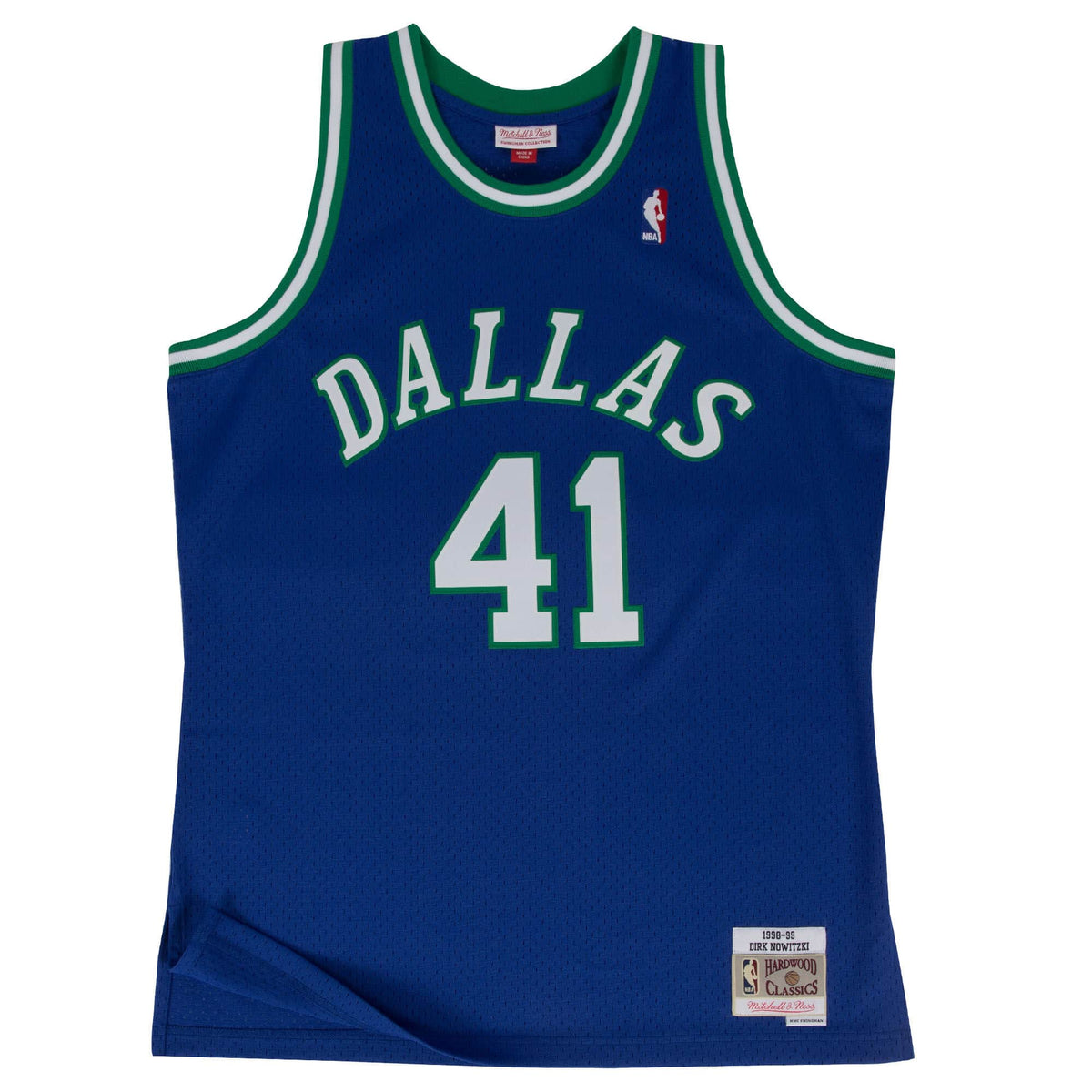 Dirk Nowitzki Dallas Mavericks NBA Mitchell & Ness Men Royal Blue 1998-99 Hardwood Classics Swingman Jersey product image 2,