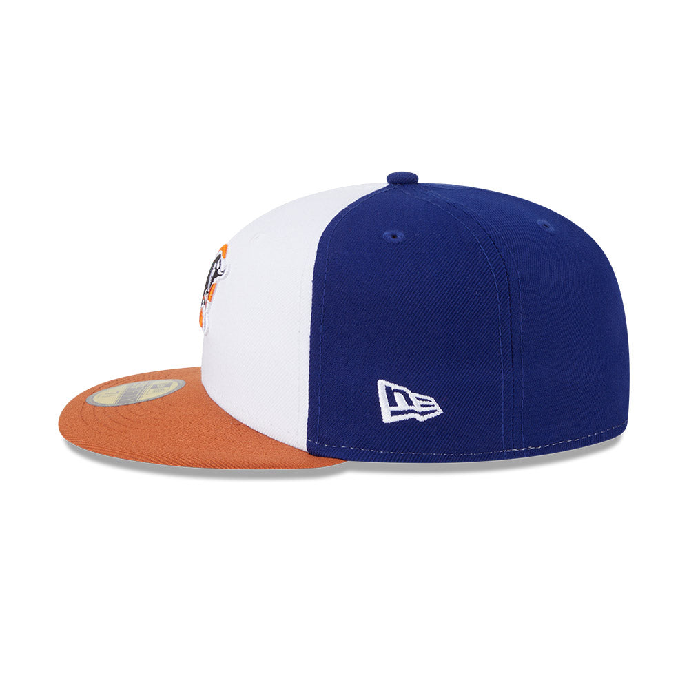 Durham Bulls MiLB New Era Men White/Orange 59Fifty Authentic Collection Fitted Hat product image 5, provided for visual