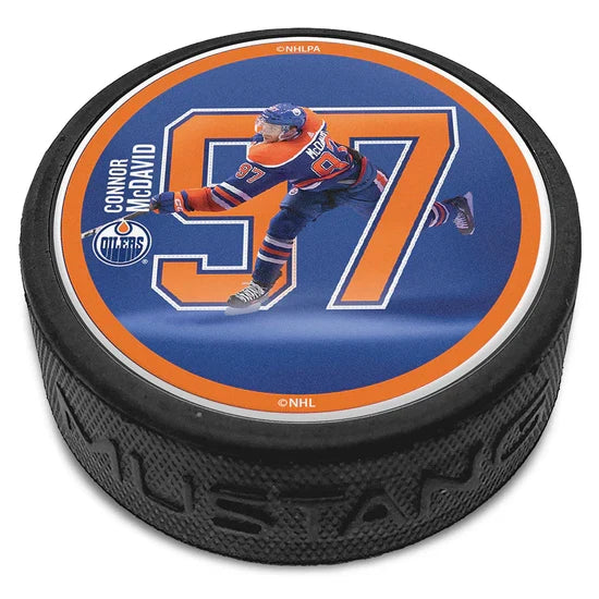 Connor McDavid Edmonton Oilers NHL Breakout Series Hockey Puck product image 2, provided for visual reference and product