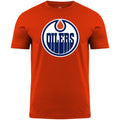 Edmonton Oilers NHL Bulletin Men Orange Primary Logo T-Shirt product image 1, provided for visual reference and product