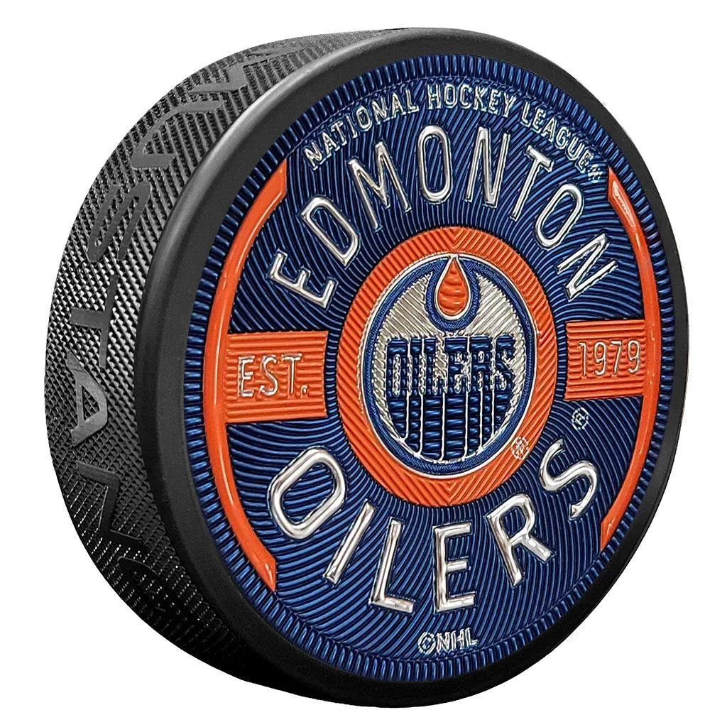 Edmonton Oilers NHL Gear Trimflexx Hockey Puck product image 1, provided for visual reference and product detail review