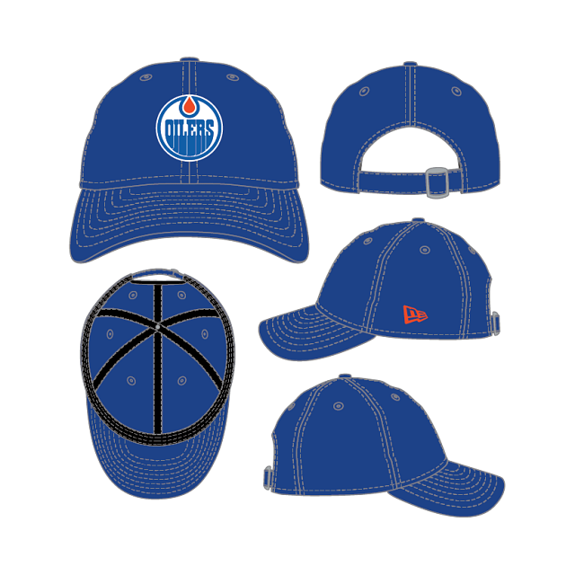 Edmonton Oilers NHL New Era Men Royal 9Twenty Core Classic Adjustable Hat product image 1, provided for visual reference and