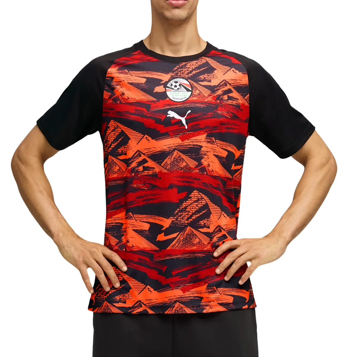 Egypt National Team FIFA Puma Men Black/Red 2026 Pre-Match Jersey product image 3, provided for visual reference and product