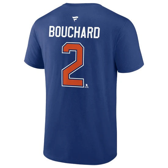 Evan Bouchard Edmonton Oilers NHL Fanatics Branded Men Royal Blue Authentic T-Shirt product image 1, provided for visual
