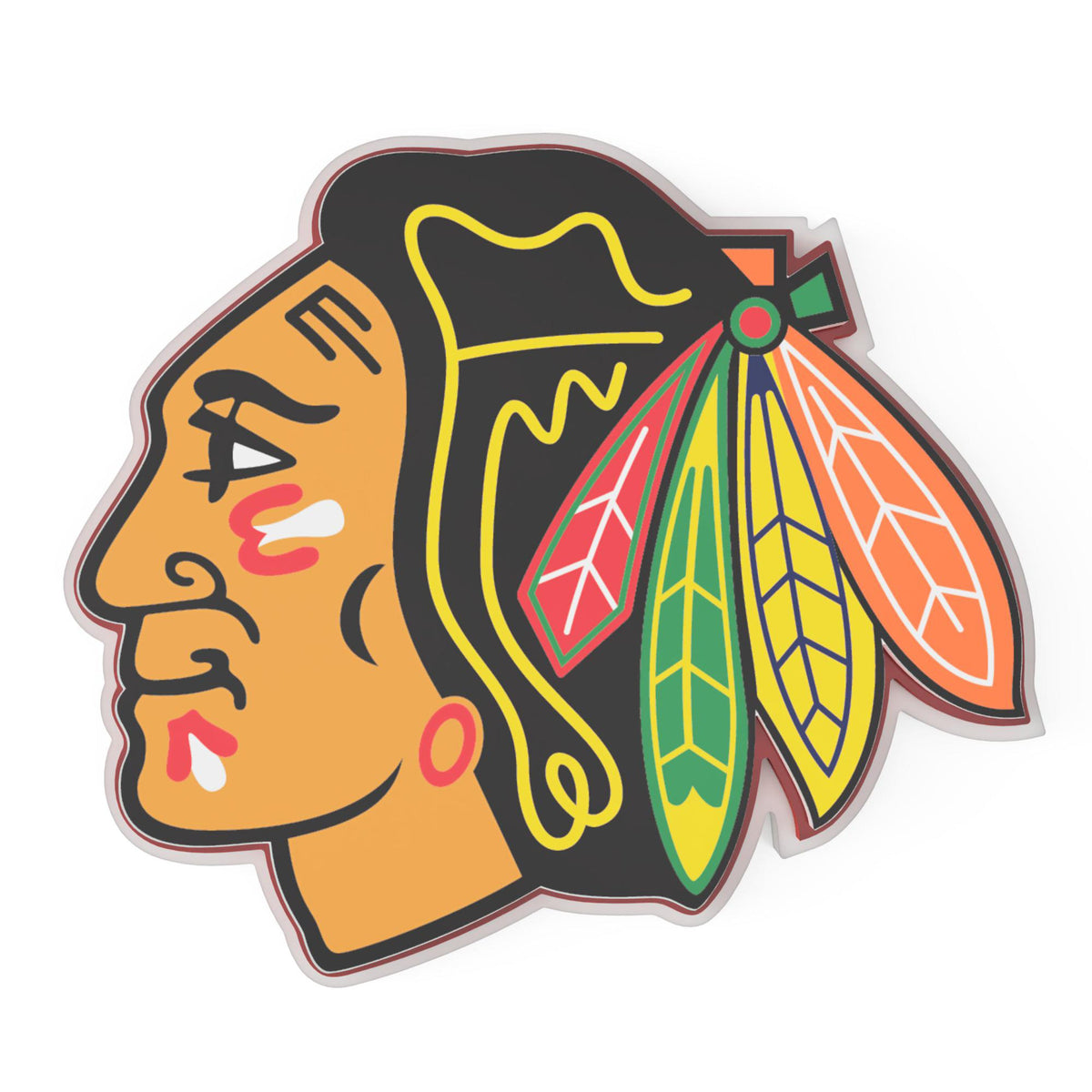 Chicago Blackhawks NHL FanFave FanChain Red Chain Necklace product image 2, provided for visual reference and product detail