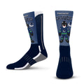 Fin Vancouver Canucks NHL For Bare Feet Men Navy Mascot Fever Crew Socks product image 1, provided for visual reference and