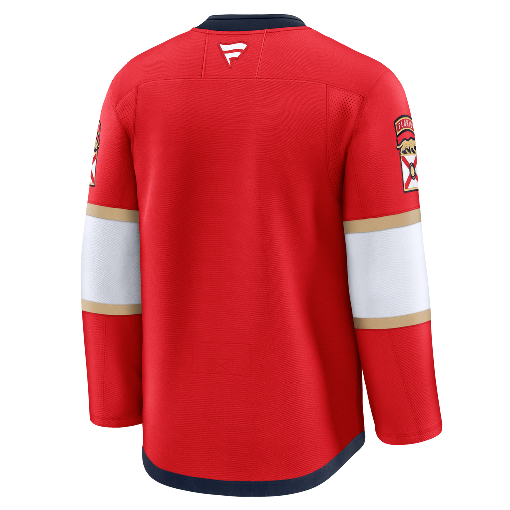 Florida Panthers NHL Fanatics Branded Men Red Premium Jersey product image 2, provided for visual reference and product