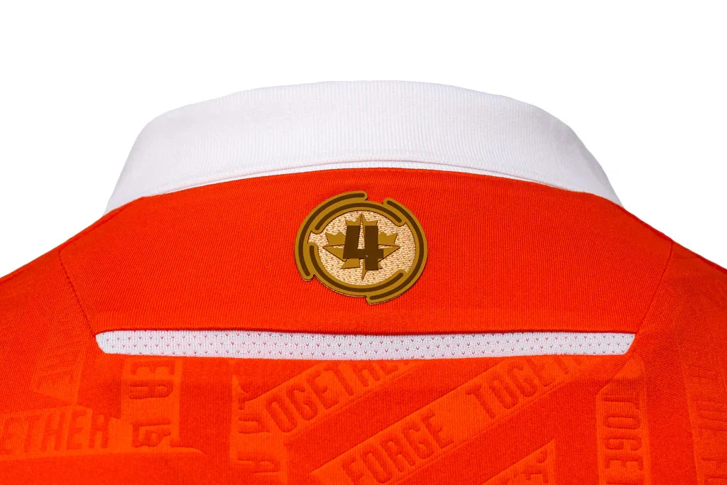 Forge FC CPL Macron Men Orange 2025/26 Primary Match Jersey product image 4, provided for visual reference and product