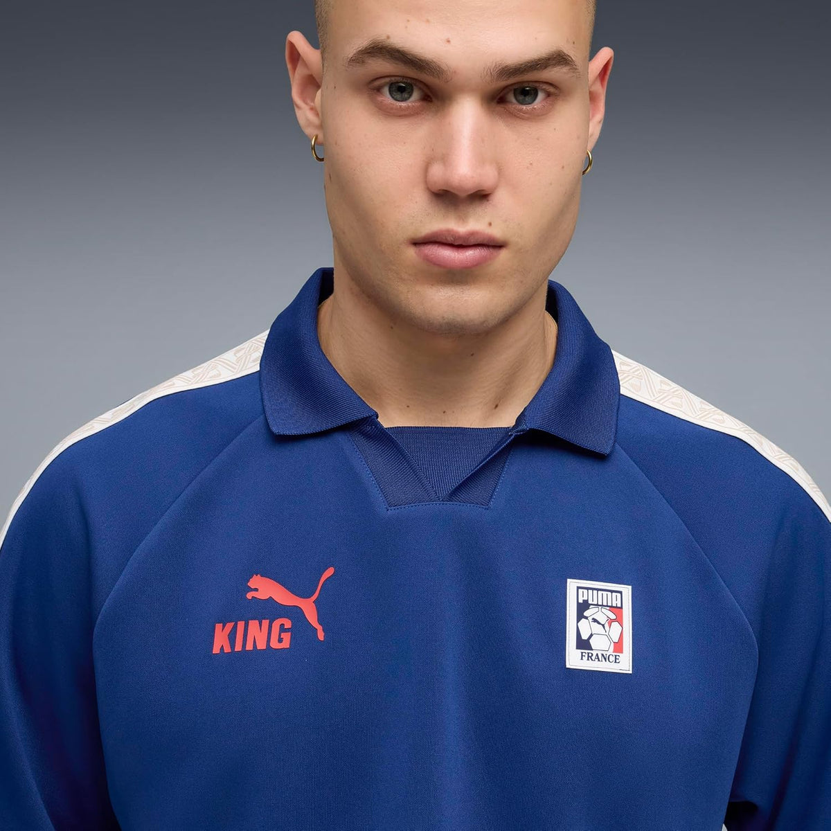France Puma Men Navy King Fanpack Jersey product image 4, provided for visual reference and product detail review