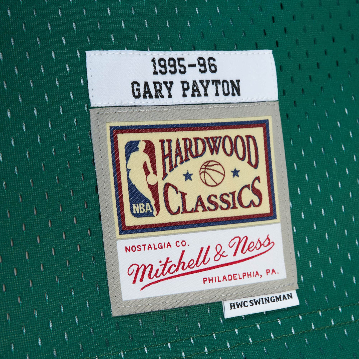 Gary Payton Seattle Supersonics NBA Mitchell & Ness Men Green 1995-96 Hardwood Classics Swingman Jersey product image 4,