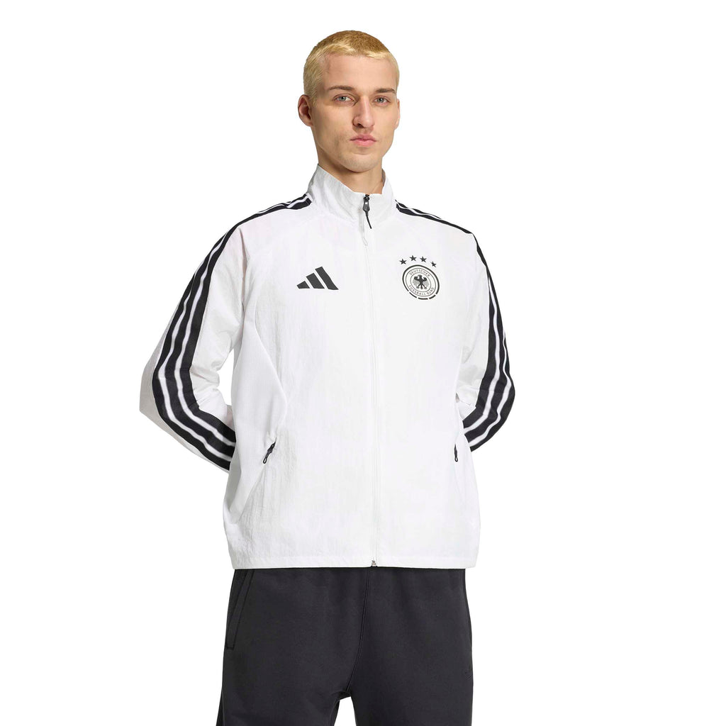 Germany National Team FIFA Adidas Men White Anthem Jacket product image 2, provided for visual reference and product detail