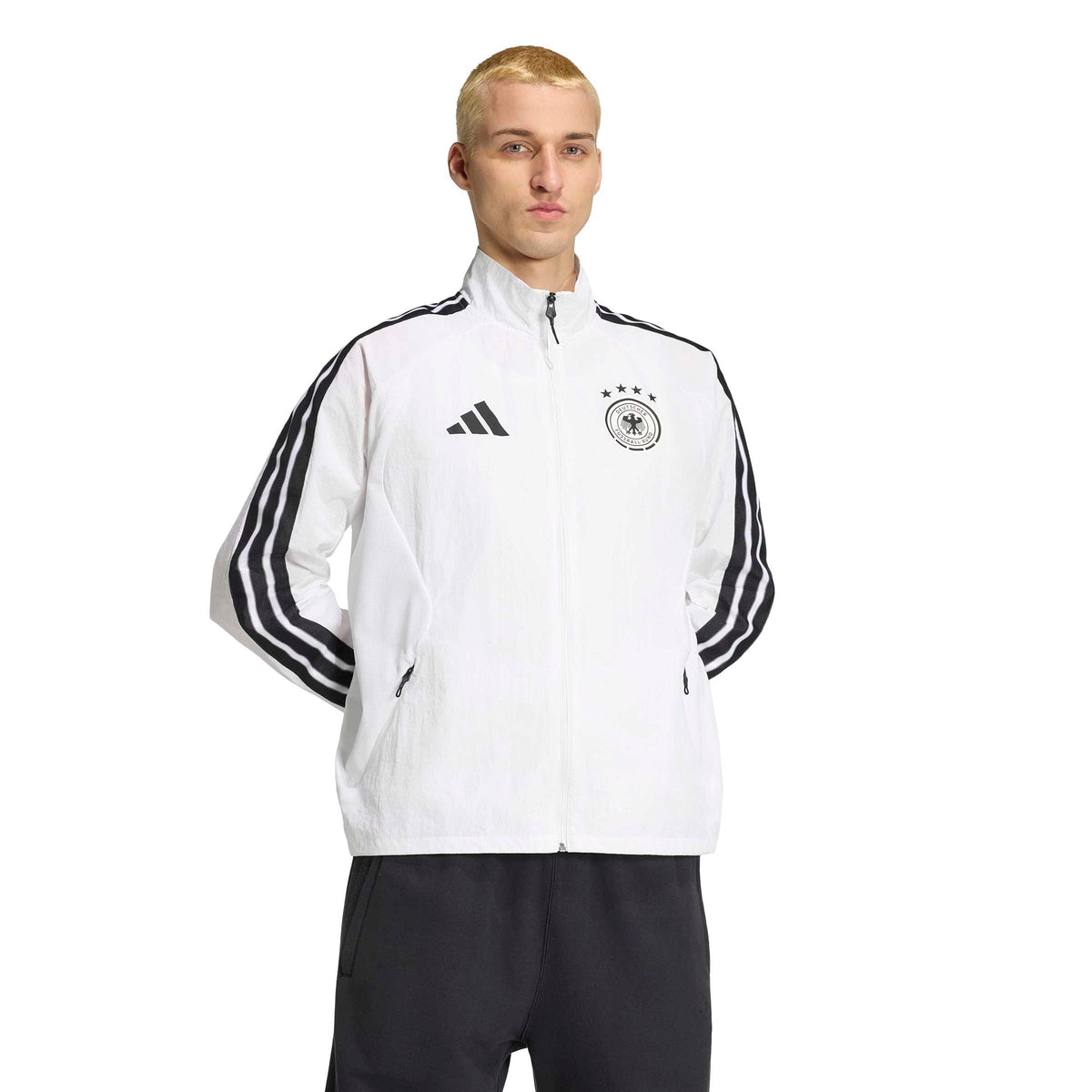 Germany National Team FIFA Adidas Men White Anthem Jacket product image 2, provided for visual reference and product detail