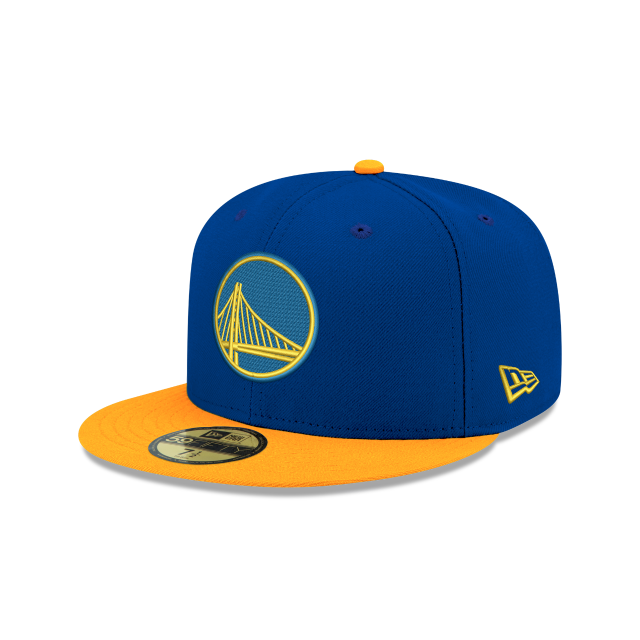 Golden State Warriors NBA New Era Men Royal/Yellow 59Fifty Two Tone Fitted Hat product image 1, provided for visual