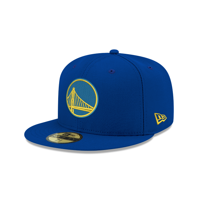 Golden State Warriors NBA New Era Men Royal 59Fifty Basic Fitted Hat product image 1, provided for visual reference and