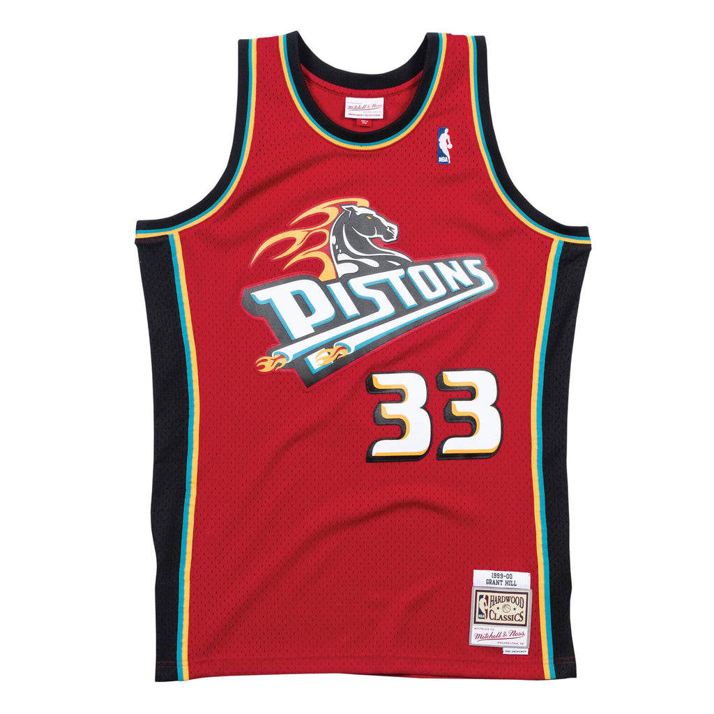 Grant Hill Detroit Pistons NBA Mitchell & Ness Men Red 1999-00 Hardwood Classics Swingman Jersey product image 2, provided