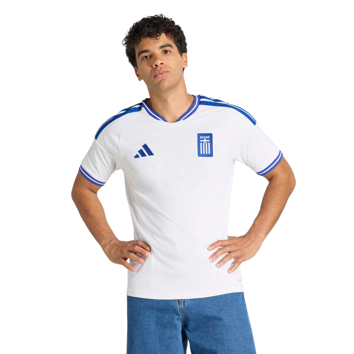 Greece National Team FIFA Adidas Men White 2026 Replica Home Jersey product image 3, provided for visual reference and