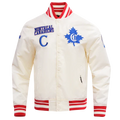 Montreal Canadiens NHL Pro Standard Men Beige Retro Classic Rib Satin Jacket product image 1, provided for visual reference