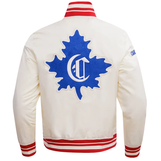 Montreal Canadiens NHL Pro Standard Men Beige Retro Classic Rib Satin Jacket product image 5, provided for visual reference