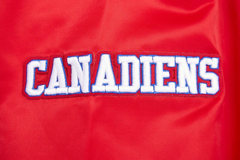 Montreal Canadiens NHL Pro Standard Men Red Retro Classic Rib Satin Jacket product image 6, provided for visual reference