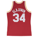 Hakeem Olajuwon Houston Rockets NBA Mitchell & Ness Men Scarlet 1993-94 Hardwood Classics Swingman Jersey product image 1,