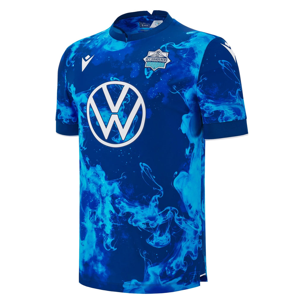 Halifax Wanderers FC CPL Macron Men Navy 2025/26 Primary Match Jersey product image 1, provided for visual reference and