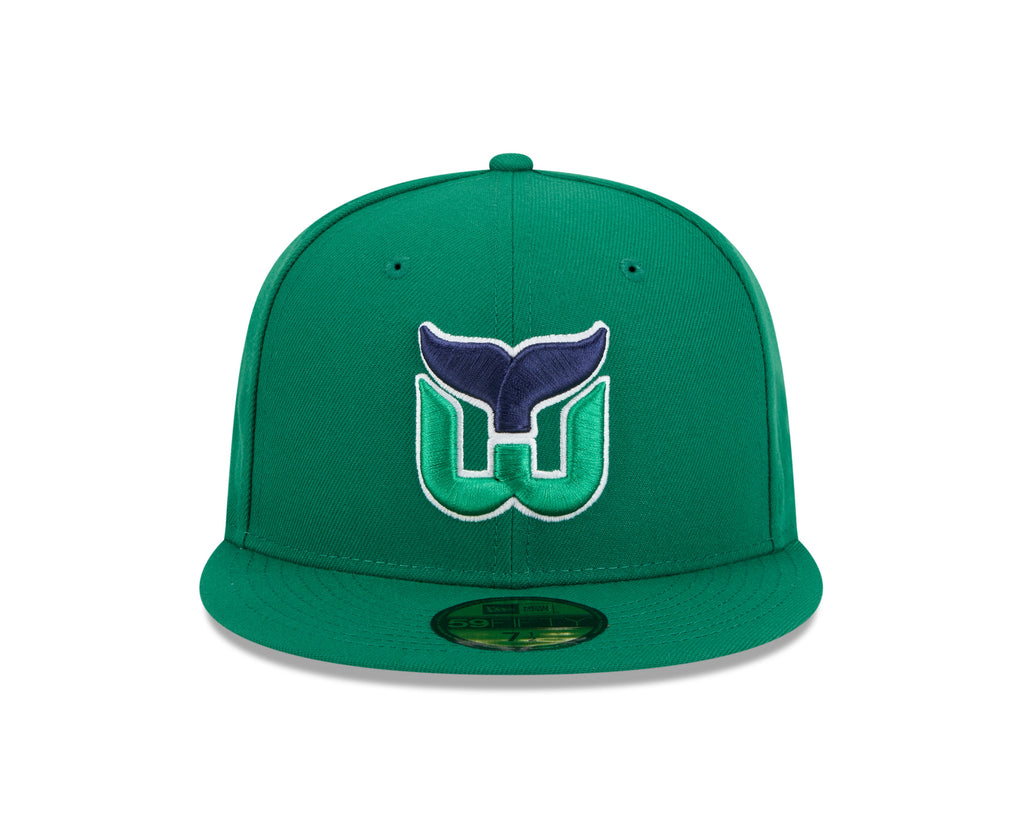 Hartford Whalers NHL New Era Men Green 59Fifty Core Fitted Hat product image 3, provided for visual reference and product