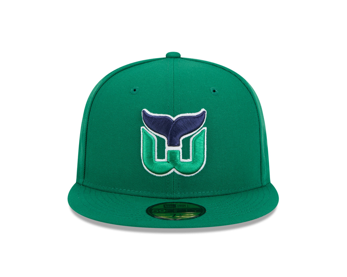 Hartford Whalers NHL New Era Men Green 59Fifty Core Fitted Hat product image 3, provided for visual reference and product