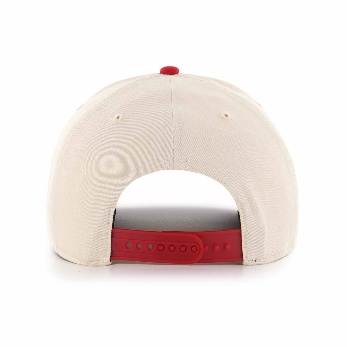 Hockey Canada IIHF 47 Brand Men Beige/Red Sure Shot Hitch Snapback Hat product image 2, provided for visual reference and