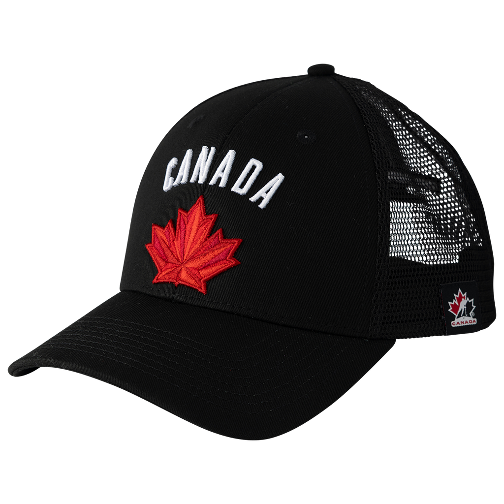 Hockey Canada IIHF Bauer Men Black Trucker Snapback product image 1, provided for visual reference and product detail review