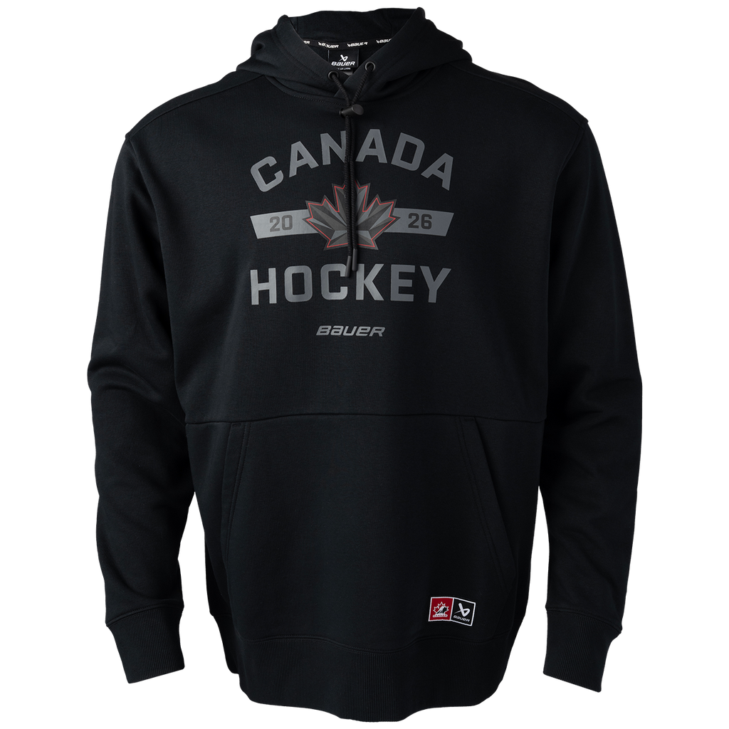 Hockey Canada IIHF Bauer Men Black Pullover Hoodie product image 1, provided for visual reference and product detail review