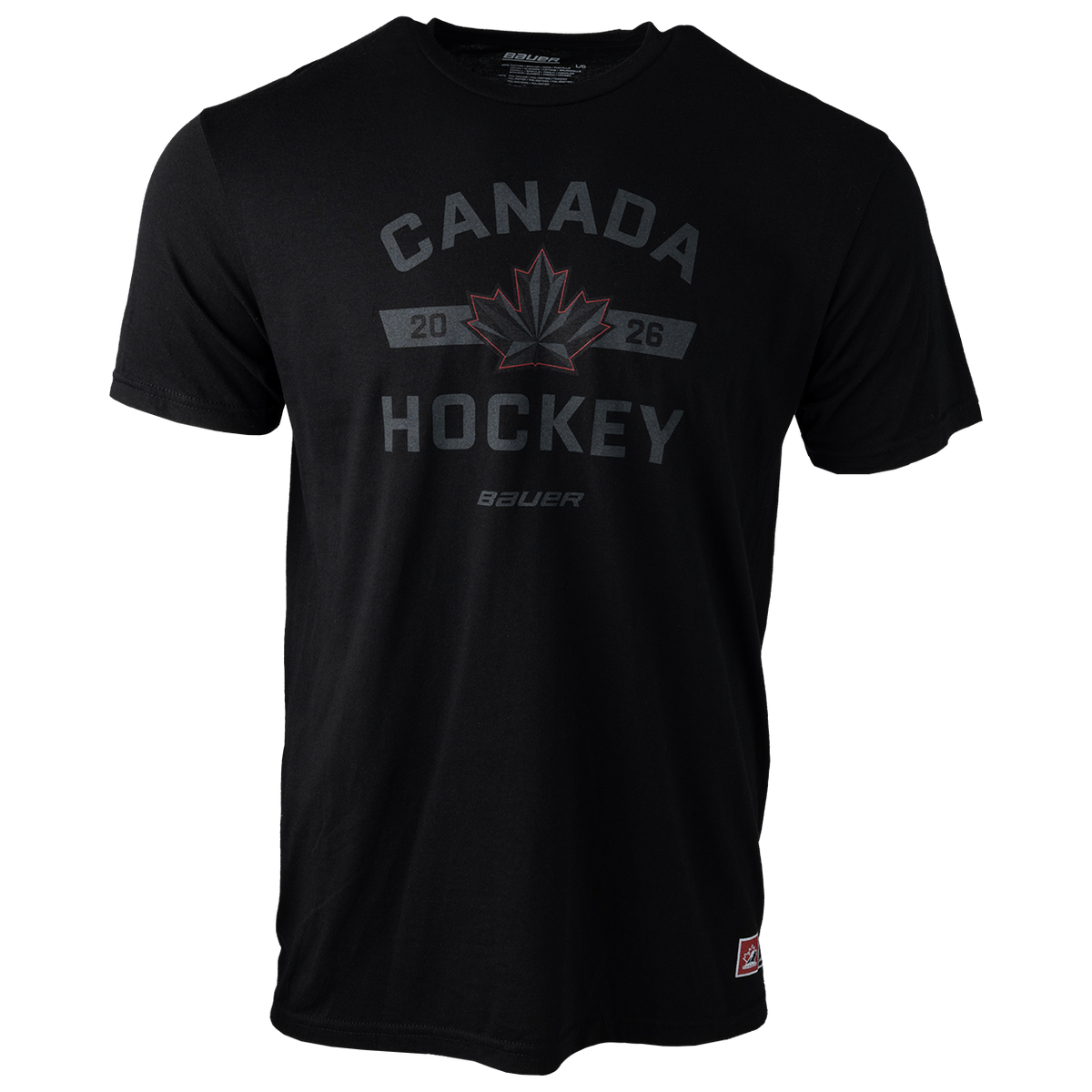 Hockey Canada IIHF Bauer Men Black Graphic T-Shirt product image 1, provided for visual reference and product detail review