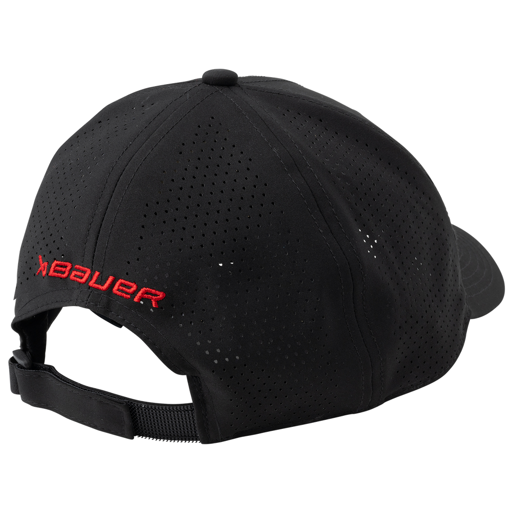 Hockey Canada IIHF Bauer Men Black Performance All Black Adjustable Hat product image 2, provided for visual reference and