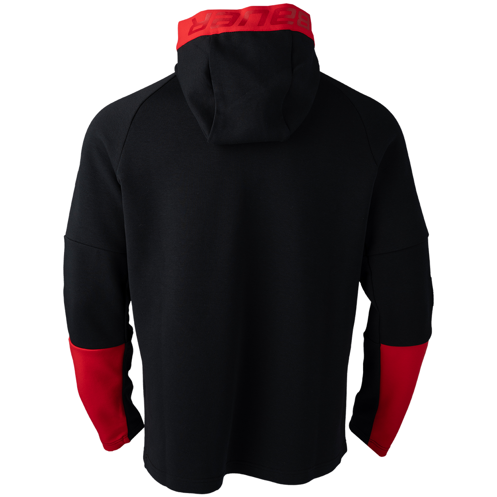 Hockey Canada IIHF Bauer Men Black Performance Full Zip Hoodie product image 2, provided for visual reference and product