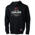 Hockey Canada IIHF Bauer Men Black Stacked Pullover Hoodie product image 1, provided for visual reference and product detail