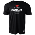 Hockey Canada IIHF Bauer Men Black Stacked T-Shirt product image 1, provided for visual reference and product detail review