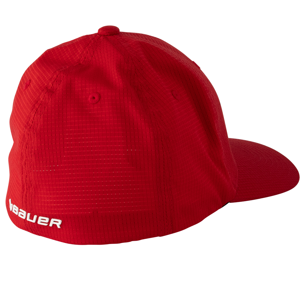 Hockey Canada IIHF Bauer Men Red Elastafit Stretch Fit Hat product image 2, provided for visual reference and product detail