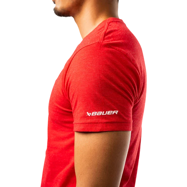 Hockey Canada IIHF Bauer Men Red Graphic One Leaf T-Shirt product image 4, provided for visual reference and product detail