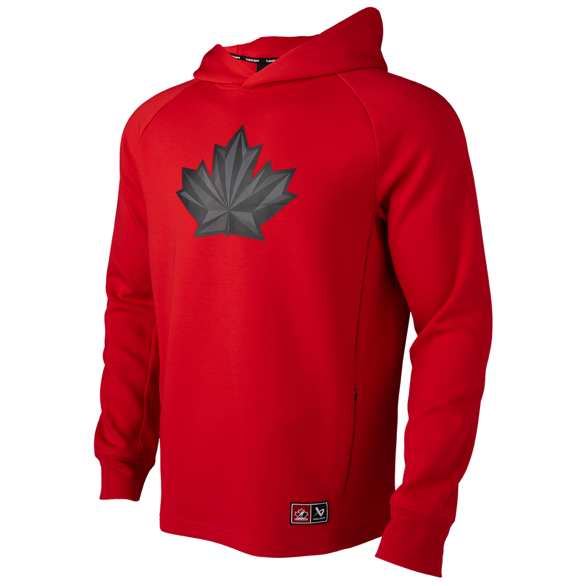 Hockey Canada IIHF Bauer Men Red Performance Pullover Hoodie product image 3, provided for visual reference and product
