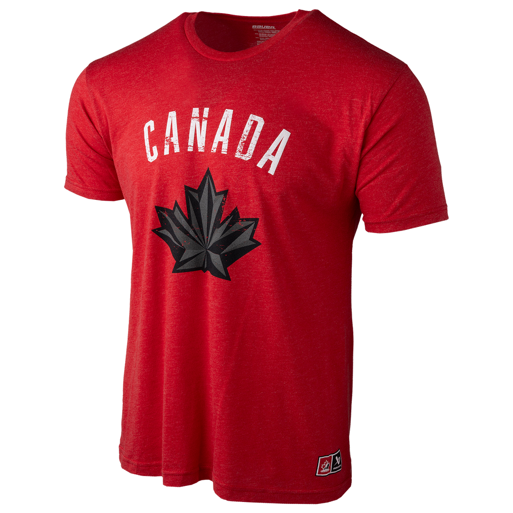 Hockey Canada IIHF Bauer Men Red Tri Blend T-Shirt product image 3, provided for visual reference and product detail review