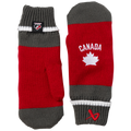 Hockey Canada IIHF Bauer Men Red/Grey Fleece Mittens product image 1, provided for visual reference and product detail review