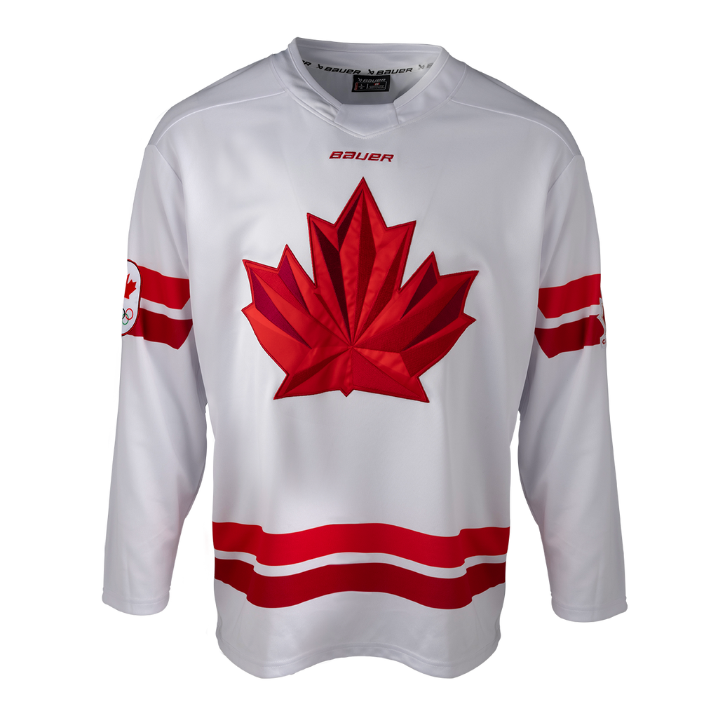 Hockey Canada IIHF Bauer Men White 2026 Replica Jersey product image 1, provided for visual reference and product detail