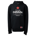 Hockey Canada IIHF Bauer Youth Black Stacked Pullover Hoodie product image 1, provided for visual reference and product