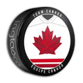 Hockey Canada IIHF Inglasco 2026 Winter Olympics Home Uniform Hockey Puck product image 1, provided for visual reference and