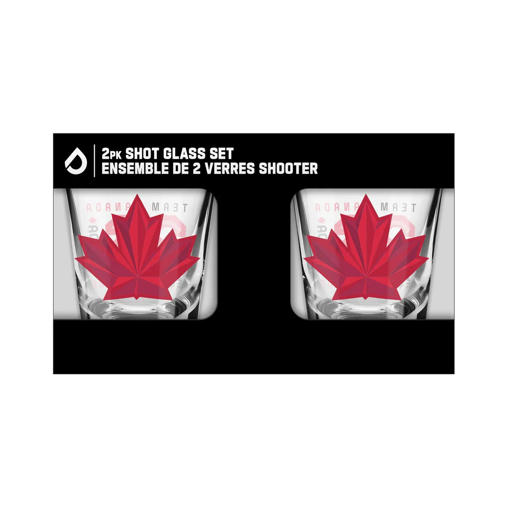 Hockey Canada IIHF Inglasco 2026 Winter Olympics 2 Oz Shot Glass Collection Pack product image 1, provided for visual