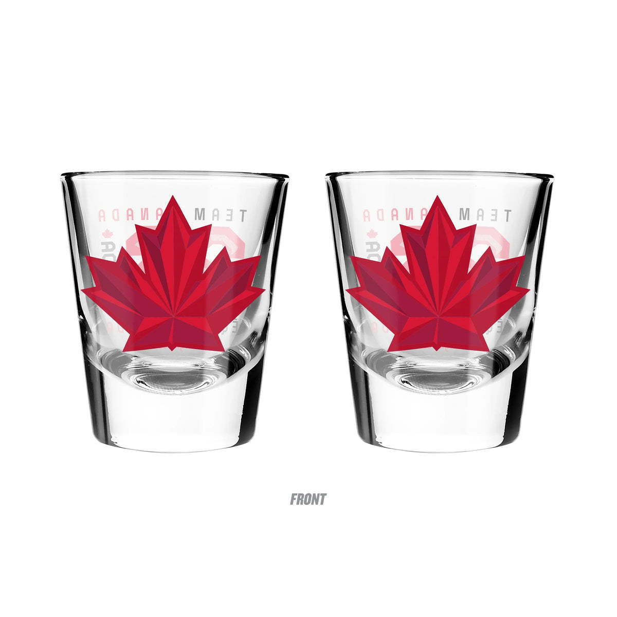 Hockey Canada IIHF Inglasco 2026 Winter Olympics 2 Oz Shot Glass Collection Pack product image 2, provided for visual