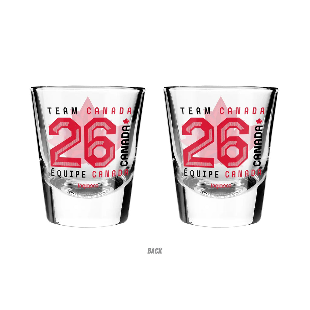Hockey Canada IIHF Inglasco 2026 Winter Olympics 2 Oz Shot Glass Collection Pack product image 3, provided for visual